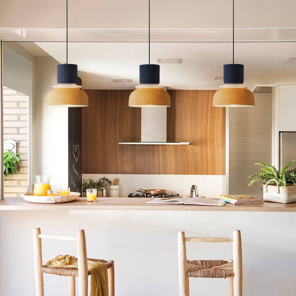 Layered Acrylic Pendant Light Fixture 11.4-Inch Pastel Macaron Colors Modern Hanging Ceiling Lamp E27 for Dining Room Living Room Kids Bedro