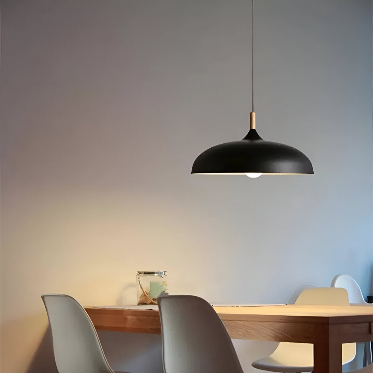 Wood and Iron Drop Light 14-24 Inches Diameter for Kitchen Island Dining Table Modern Minimalist Fixture E27 Socket Cord Height Adjustable