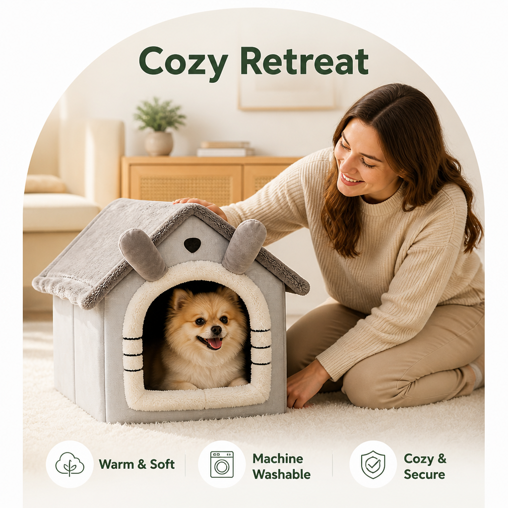 Ortekor Warm Insulated & Washable Cave Bed (Detachable Cover)