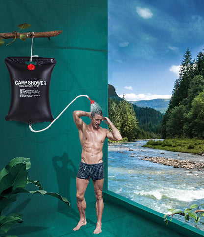 Eco Shower | Portable Solar Shower Camping with Quick Heating | 20L Bag for Outdoor Adventures