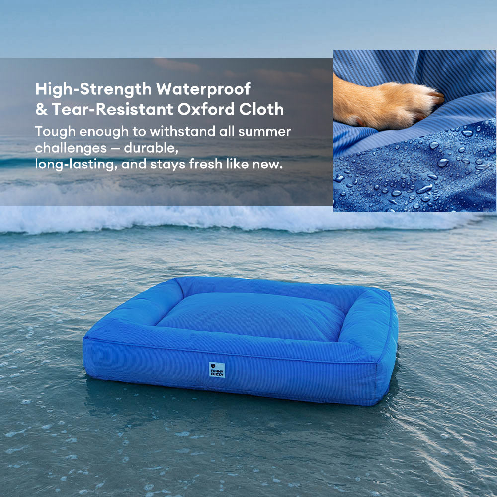 Raised-Edge Bolster Dog Bed with Joint-Relief Foam & Liquid-Proof Cover for Large Breeds