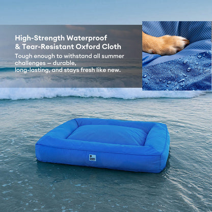 Raised-Edge Bolster Dog Bed with Joint-Relief Foam & Liquid-Proof Cover for Large Breeds