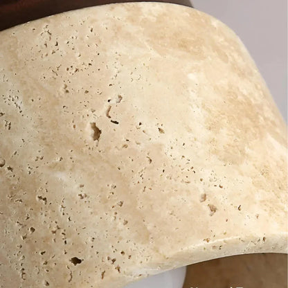 Lámpara de techo de montaje empotrado de piedra natural color crema, 4.7 pulgadas, iluminación LED compacta para pasillos, dormitorios y vestíbulos, estilo minimalista moderno Japandi