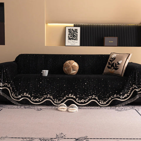 Cascaadia Sofa Cover - Chenille, Glittering Design, Pet-Friendly, Machine Washable