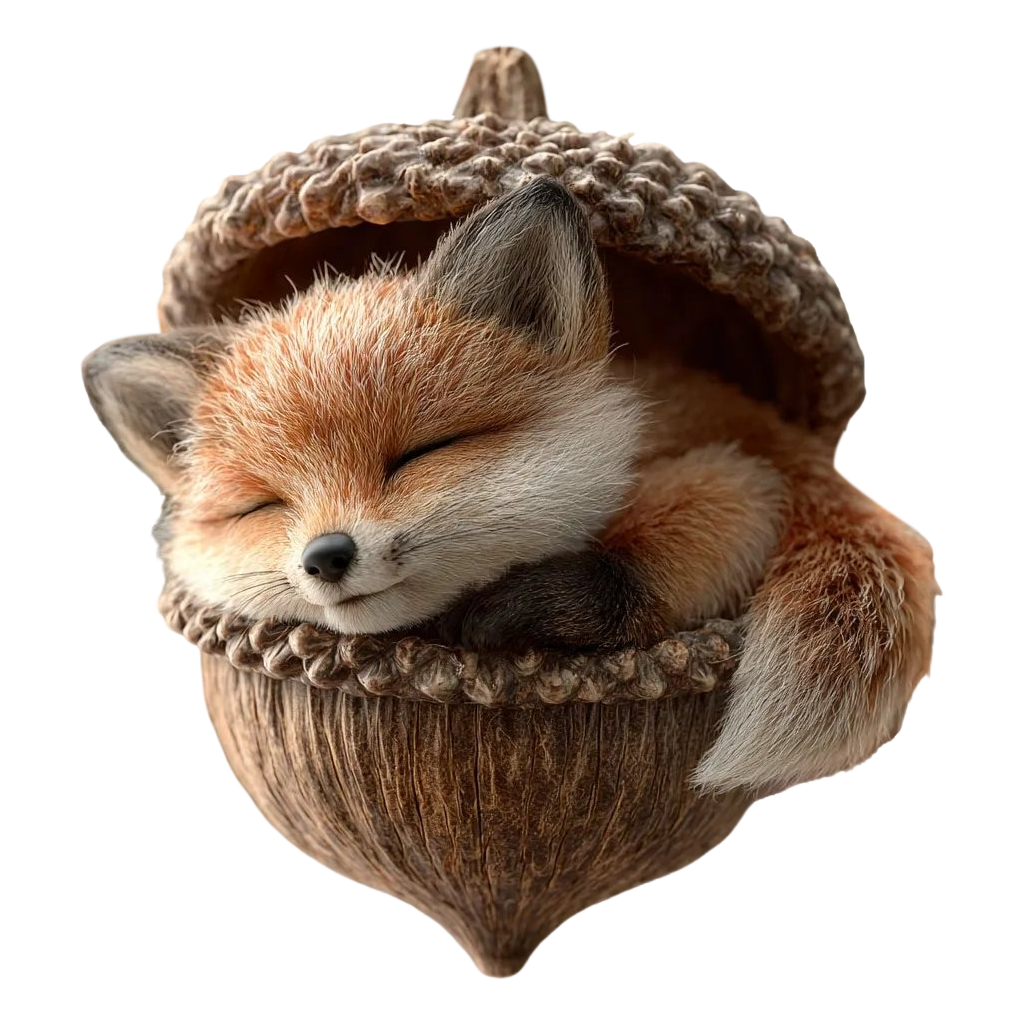 Woodland Animal Night Light for Kids – Acorn-Shaped LED Bedside Lamp with Fox, Owl, Rabbit Designs for Nursery Decor