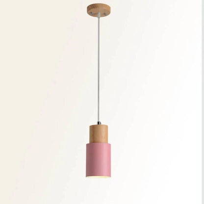 Lámpara Colgante Rústica Chic de Metal y Madera