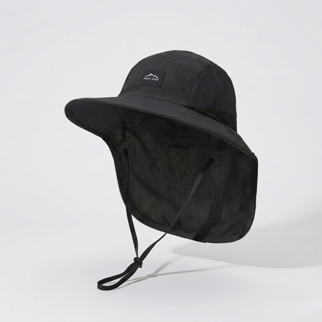 Adventure Fishing Headwear with Fold-Down Mesh Shield for Neck & Ears | Outdoor Boonie Cap for Hiking & Camping | UPF 50+ Shaded Crown &