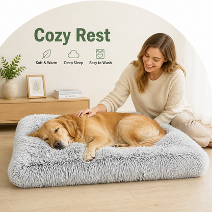 Ortekor Thick Fleece Lined & Washable Pet Mat (Removable Cover)