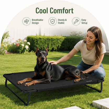 Ortekor Elevated Iron Frame & Breathable Dog Bed (No Filler)