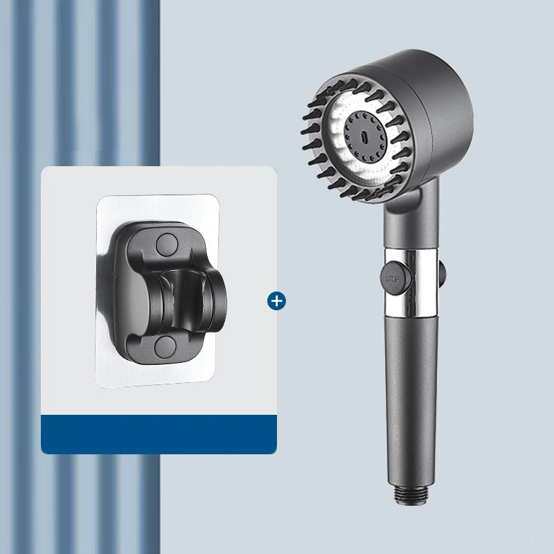3-Mode High-Pressure Handheld Shower Head with On/Off Pause Switch & Built-In Water Filter