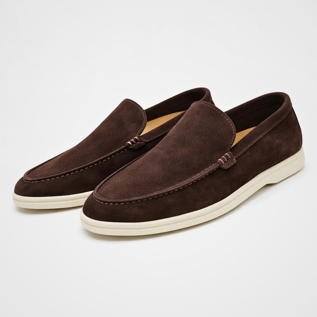 Men's Slip-On Loafers Suede-Look Casual Dress Shoes for Everyday Comfort & Style
