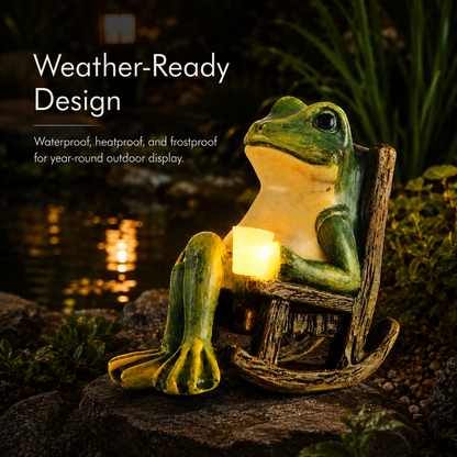 RibbitGlow™ – Solar Frog Garden Light