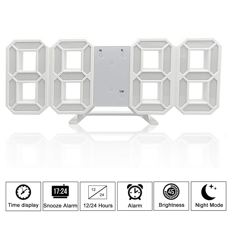 Digital LED Alarm Clock with Temperature Display & Color-Changing Backlight for Bedroom Desk