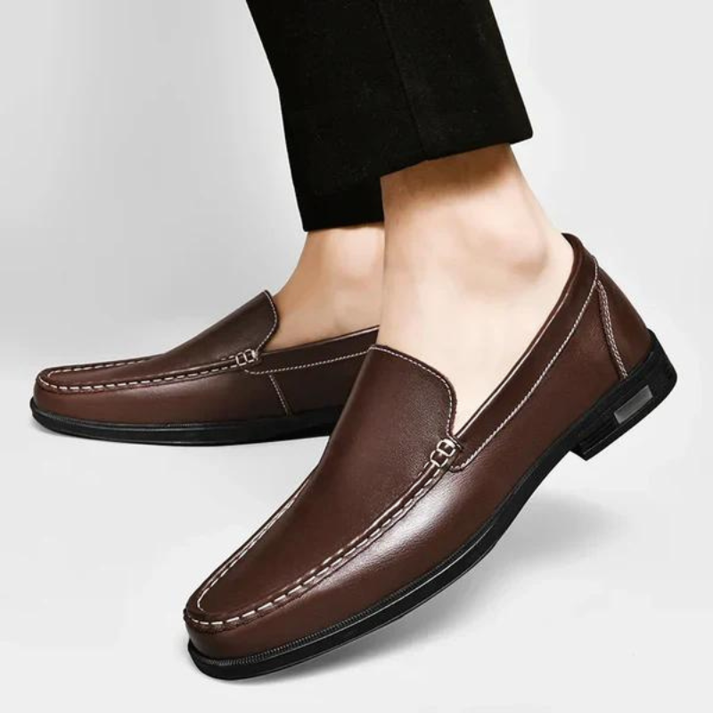 Mocasines de piel auténtica para hombre, zapatos de vestir sin cordones para negocios, eventos informales, bodas, oficina y ocasiones formales, estilo italiano clásico hechos a mano