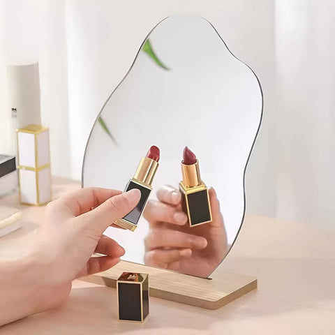 Chic Curves Mirror - Adjustable Acrylic Design, Modern Accent