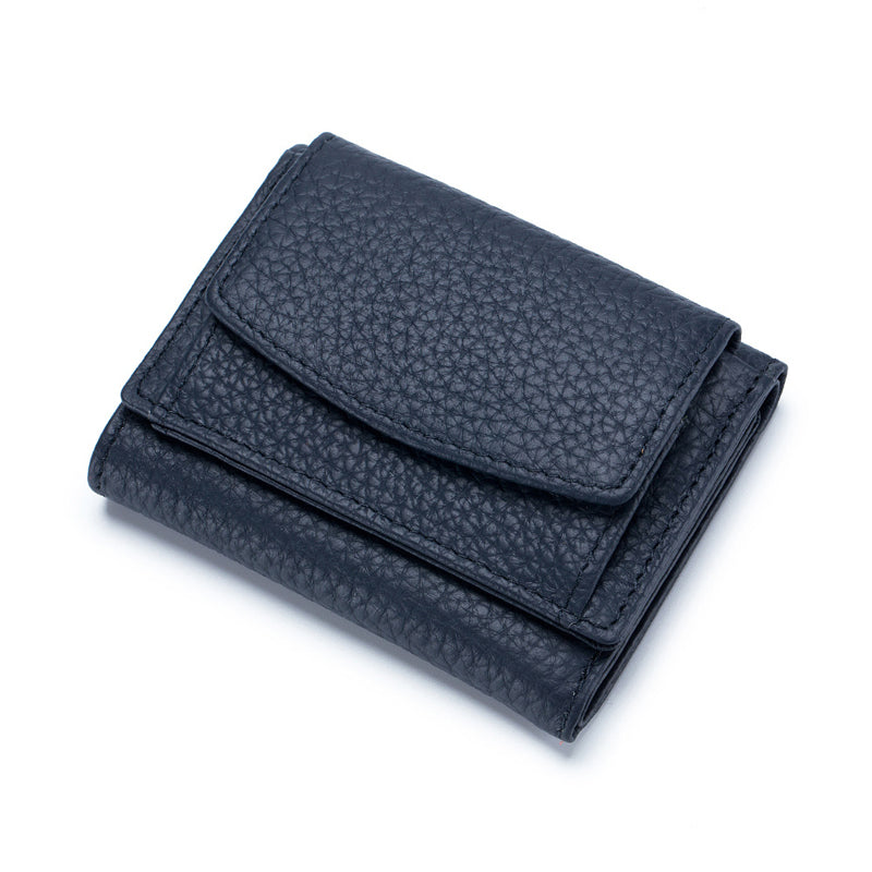 Compact RFID Blocking Leather Wallet for Women – Snap-Close Coin Purse with Card Slots & RFID Shield for Everyday Carry