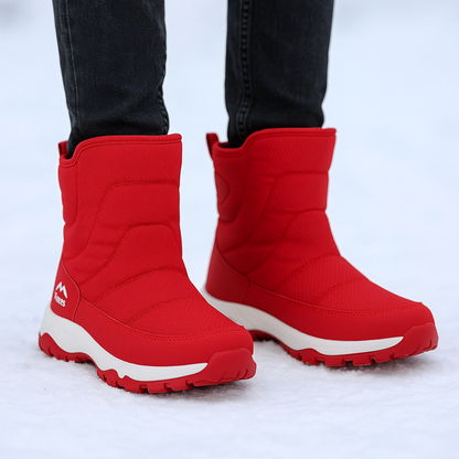 Women's Insulated Waterproof Winter Boots with Side Zip – Ankle-High Snow Boots for Cold Weather