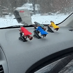 Adorno para tablero de coche, sin batería, flotante, juego de 2
