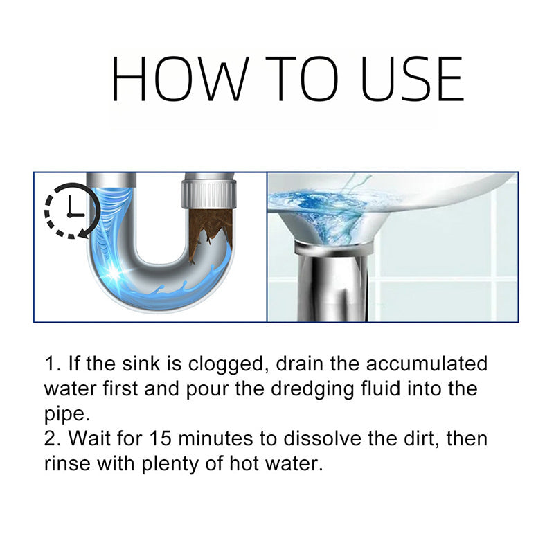 Drain Cleaner Powder for Kitchen Sink Bathroom Shower Clogs Hair Grease Odor Eliminator Safe Pipes RV Septic Systems Fast Acting Gel Treatme