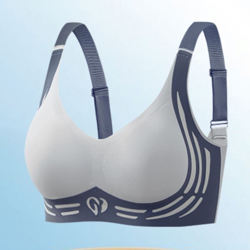 Wireless Lift Bra with Wide Straps – Wire-Free Support and Smoothing U-Back Design for Full Coverage