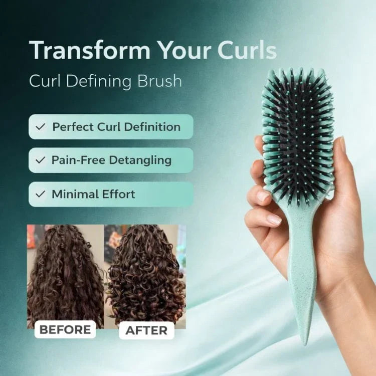 Hair Brush Curl-Defining Frizz Control & Gentle Detangling