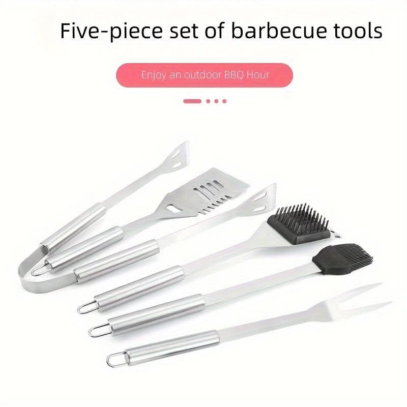 GRILLMASTER – Juego de herramientas para barbacoa de acero inoxidable con estuche de transporte