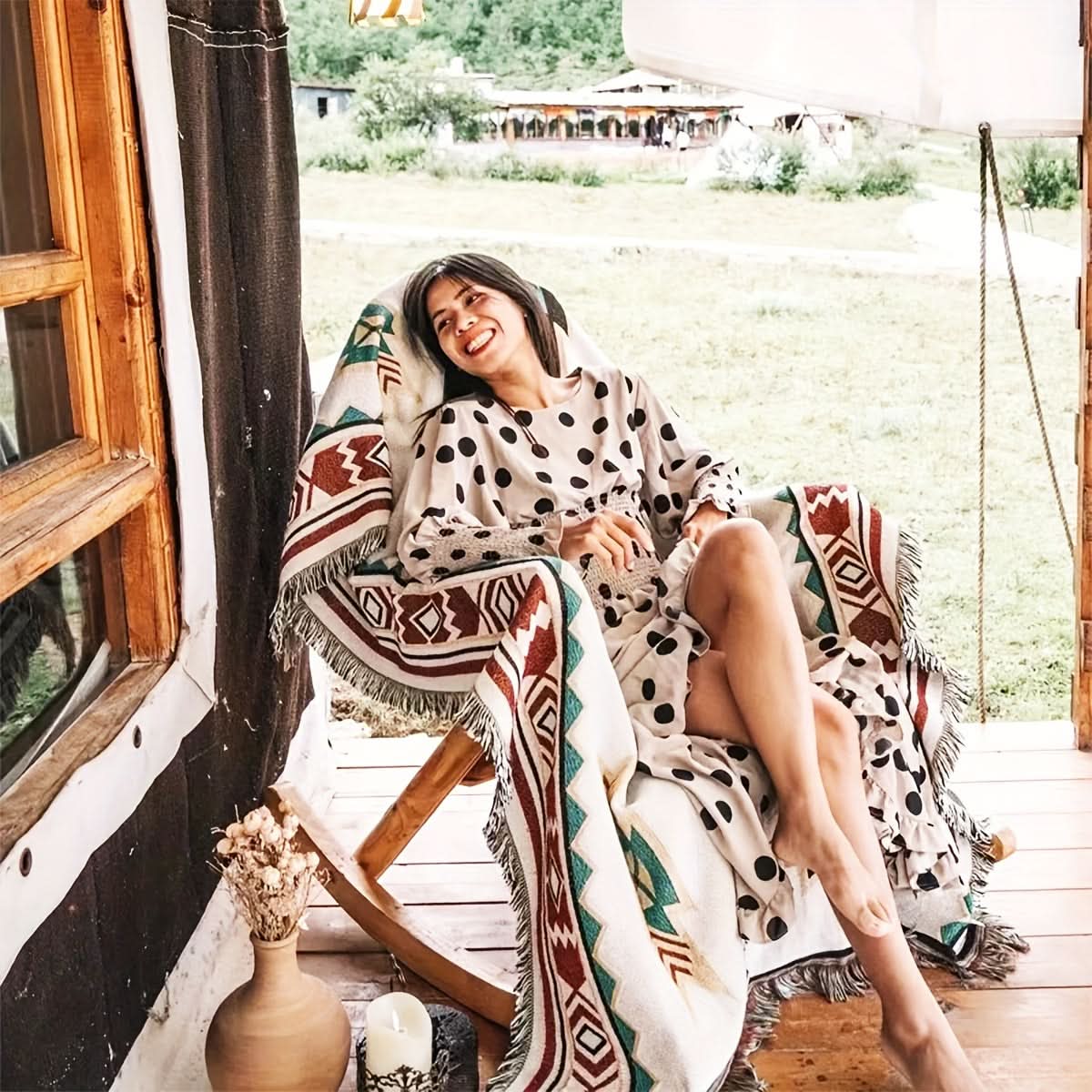 BohoLiving - Southwestern Jacquard Picnic Blanket