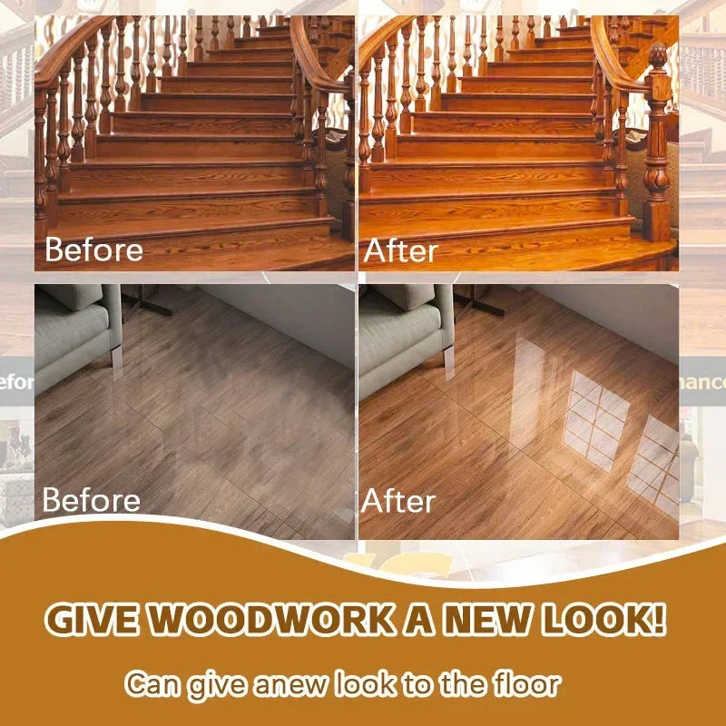 Furniture Polish Spray with Pure Beeswax for Wood Care – Restores Shine & Removes Buildup on Cabinets, Tables, Chairs – Non-Toxic Formula