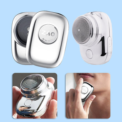 Compact USB Rechargeable Men's Electric Shaver – Waterproof Travel Razor with 60-Minute Runtime for On-the-Go Grooming