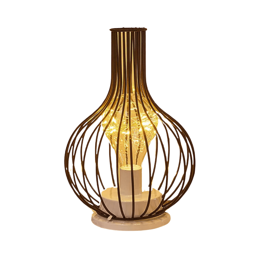 Cordless Steel LED Accent Lamp for Nightstand Dinner Table Living Room Battery Operated Modern Minimalist Decorative Lighting Rechargeable P