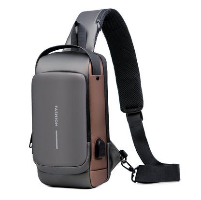 Compact Sling Bag with Combination Lock for Men and Women Crossbody Security Chest Pack for Travel Commute Outdoors