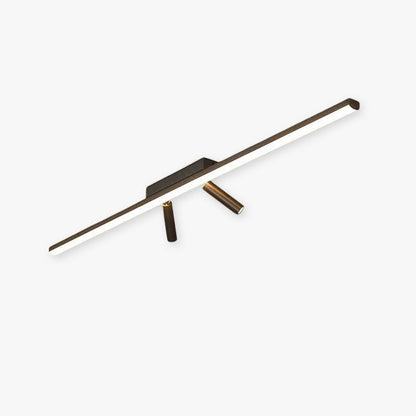 Linear Black Metal LED Spotlight Track Fixture 39-Inch Adjustable Ceiling Light for Bedroom Living Room Modern Home Lighting Bar Directional