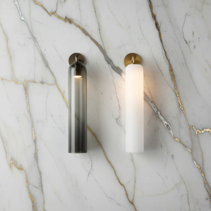Contemporary Glass Globe Wall Sconce with LED Bulb for Bedroom Dining Room Bathroom Foyer Kitchen Study