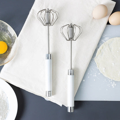 Rotary Hand Whisk for Eggs Cream Batter Kitchen Semi-Automatic Push Mixer for Baking Cooking Home Chef Tool