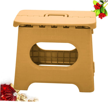 Folding Step Stool with Handle for Kids and Adults – Portable Kitchen & Bathroom Stepping Aid – Lightweight Collapsible Footstool for Home,