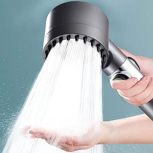 Handheld Filtered Shower Head with 9-Layer Purification System for Hard Water – High Flow Pressure Boost, ABS & Steel Construction, Water Ef