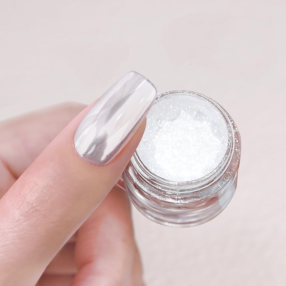 Mirror Chrome Nail Powder for High-Gloss Metallic Manicure Finish – Works on Gel, Acrylic & Natural Nails – Easy DIY Application for Salon-Q