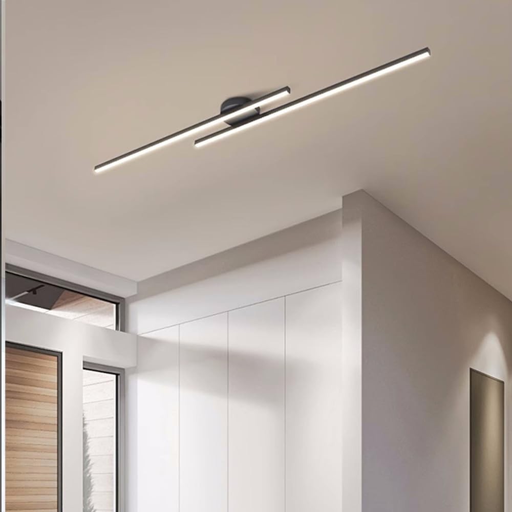 Lámpara de techo LED de montaje empotrado — Disco redondo de perfil bajo de 8.3 pulgadas para dormitorio, pasillo y entrada — Montaje en superficie de aluminio y acrílico moderno con
