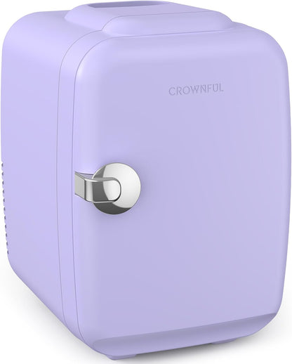 Mininevera con función de refrigeración y calefacción, refrigerador pequeño para productos de cuidado de la piel, mininevera portátil para dormitorio y coche