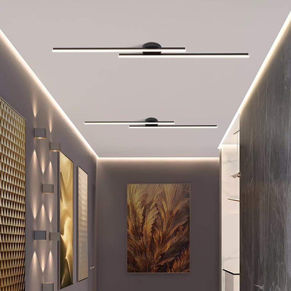 Lámpara de techo LED de montaje empotrado — Disco redondo de perfil bajo de 8.3 pulgadas para dormitorio, pasillo y entrada — Montaje en superficie de aluminio y acrílico moderno con