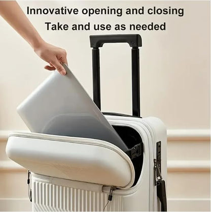 TravelMate | Hard Shell Carry-On Suitcase with USB Charging & Cup Holder | TSA Approved for Secure Travel