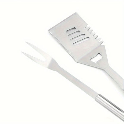 GRILLMASTER – Juego de herramientas para barbacoa de acero inoxidable con estuche de transporte