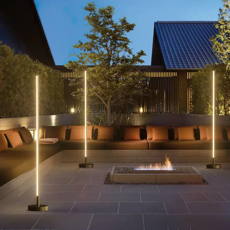 Solar-Powered Patio Floor Lamp with Wireless Charging for Outdoor Spaces
