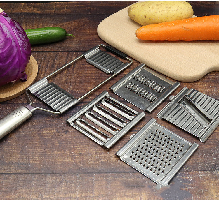 Rotary Vegetable Slicer with Stainless Steel Drums for Cabbage, Carrots, Salads & Food Prep