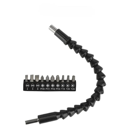 Flexible Drill Bit Extension with Screwdriver Bit Set for Tight Spaces and Awkward Corners