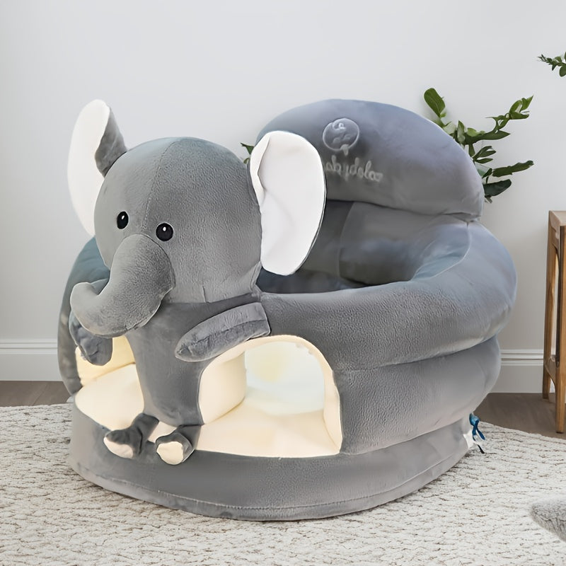 Plush Baby Support Seat for Learning to Sit – Soft Animal Character Chair with Backrest for Infants & Toddlers