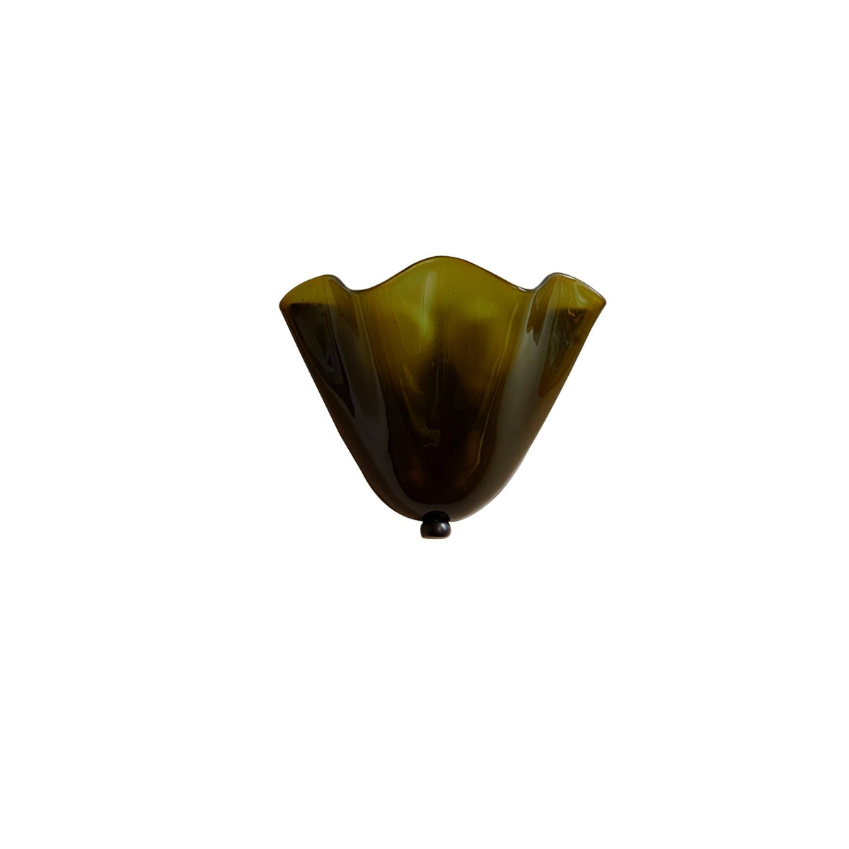 Curved Petal Glass Wall Sconce with Metal Accent for Bedroom, Hallway & Living Room – G9 LED Hardwired Modern Ambient Light Fixture
