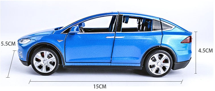 Tesla Model X Pull Back Car Model with Sound and Light Features | 1:32 Scale Toy for 3-6 Year Olds
