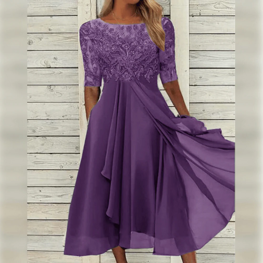 Vestido versátil para mujer: diseño elegante de manga larga para bodas, fiestas y eventos, disponible en varios colores