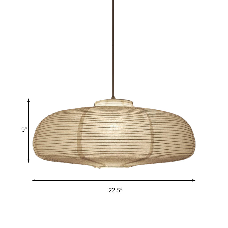Japanese Paper Lantern Pendant Light White Round Ceiling Fixture for Dining Room Bedroom Kitchen Island Hanging Lamp E26 Base Modern Asian